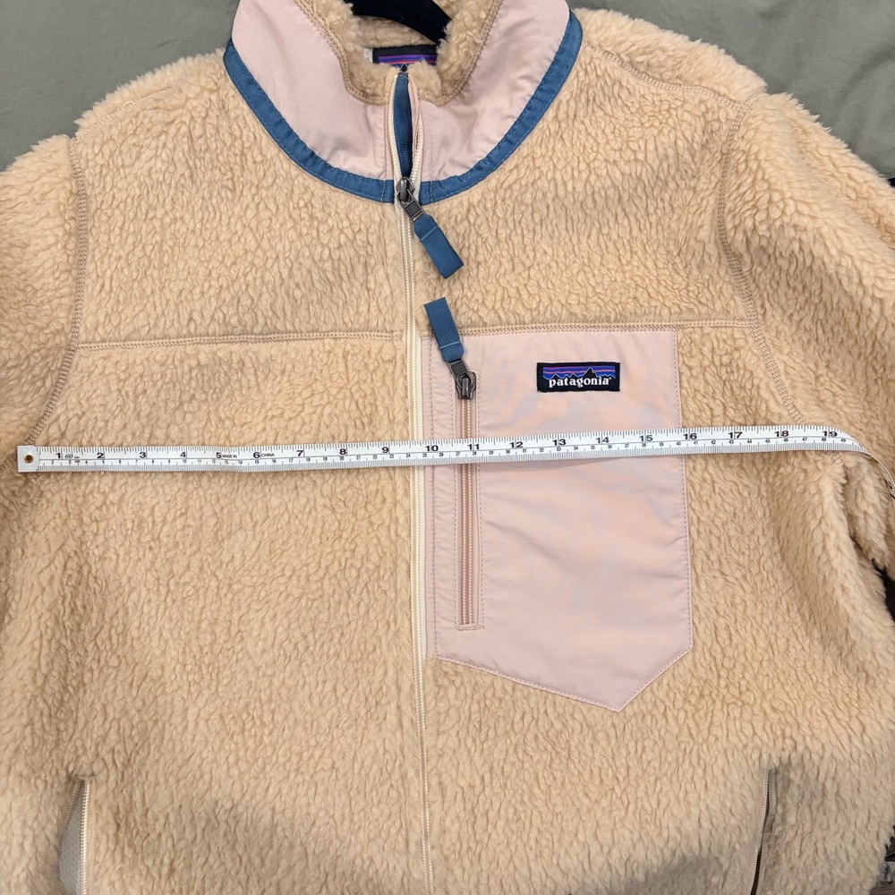Women's Classic Retro-X® Fleece Jacket Size extra large color natural with blue - Picture 2 of 15